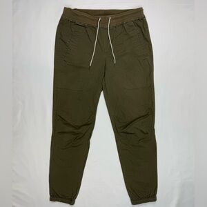 Vuori Mens Ripstop Jogger Pants Sz Medium Olive Green Tapered C3